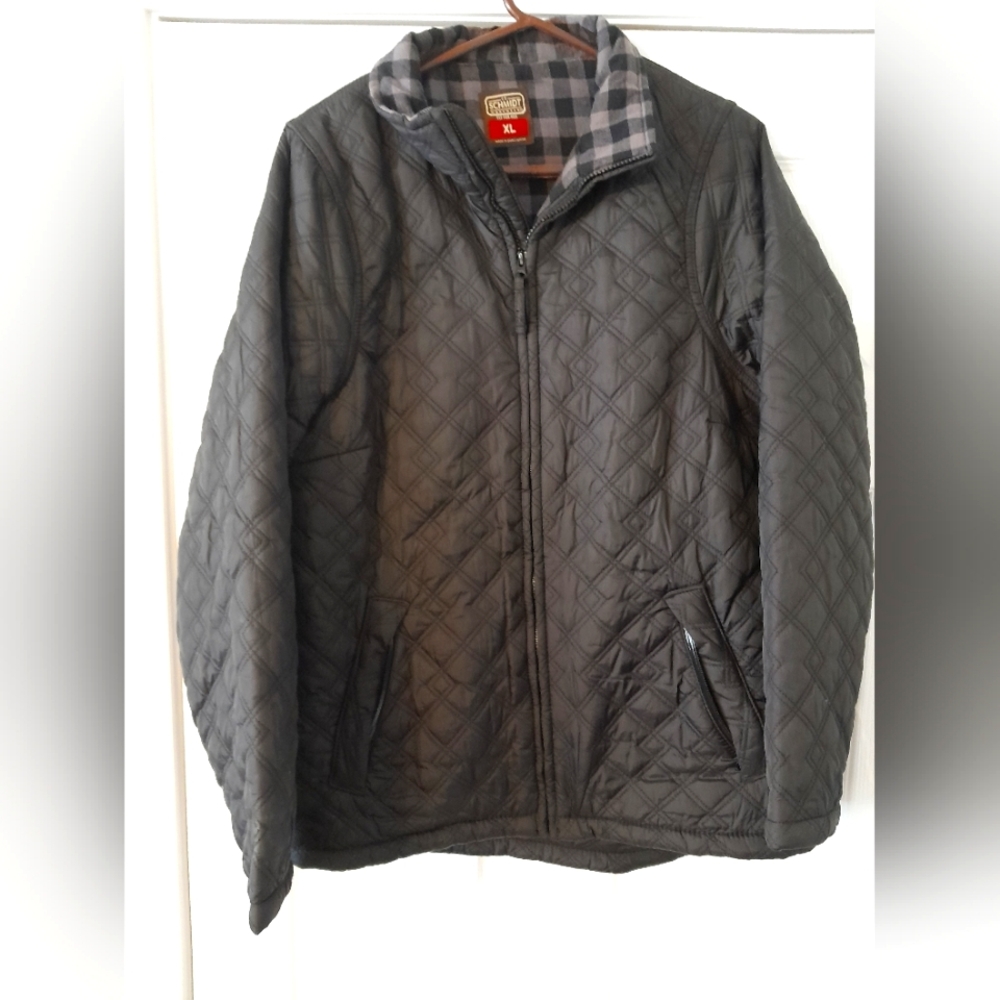 Women's Schmidt quilted flannel lined jacket XL, Black